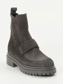 Andrea Puccini – Stiefelette aus Veloursleder grau