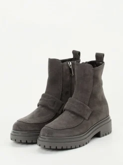 Andrea Puccini – Stiefelette aus Veloursleder grau