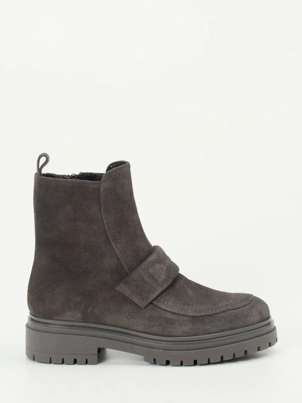 Andrea Puccini – Stiefelette aus Veloursleder grau