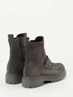 Andrea Puccini – Stiefelette aus Veloursleder grau