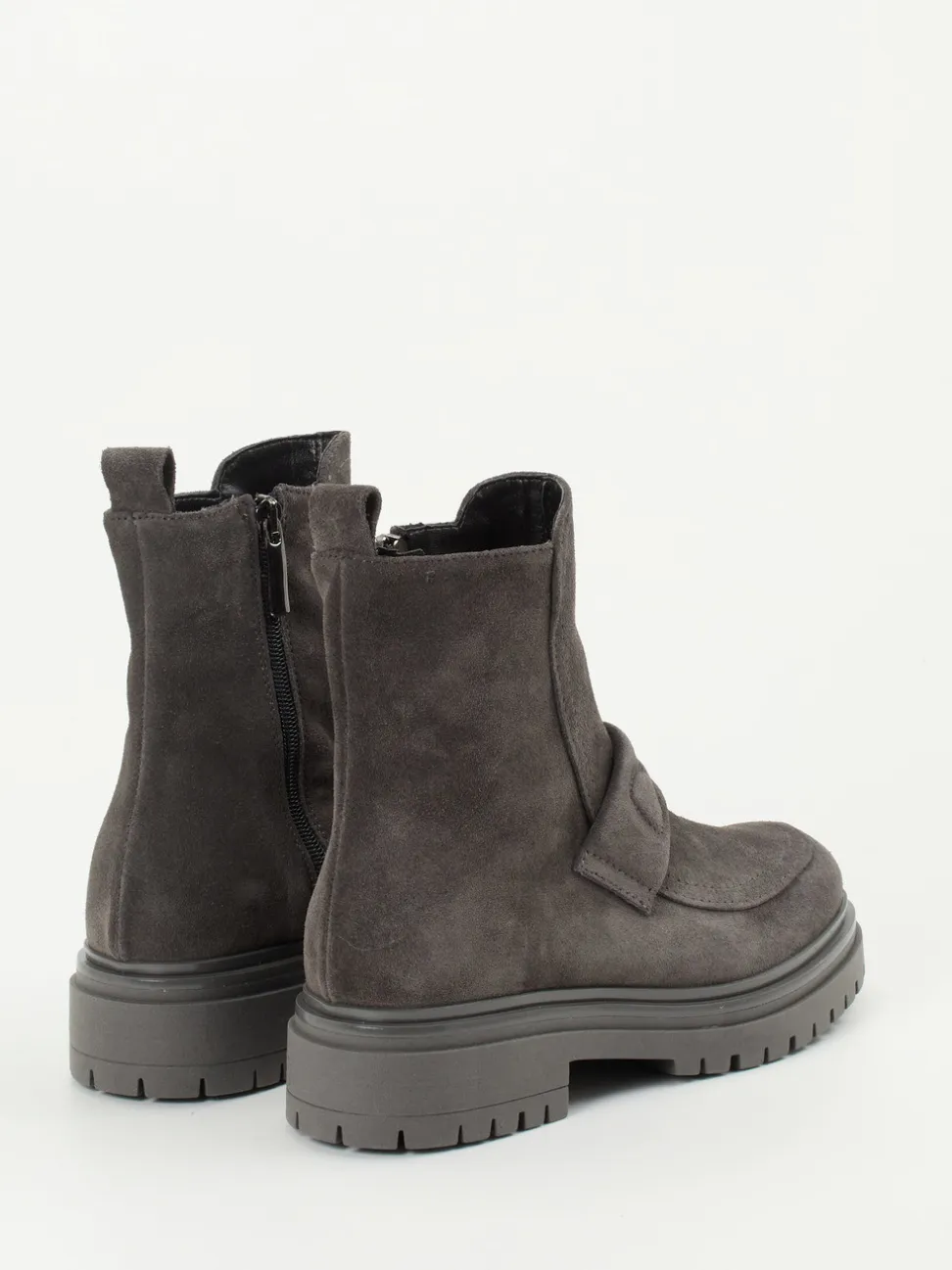 Andrea Puccini – Stiefelette aus Veloursleder grau