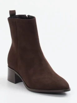 Andrea Puccini – Stiefeletten aus Veloursleder Dunkelbraun