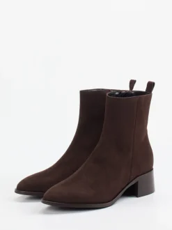 Andrea Puccini – Stiefeletten aus Veloursleder Dunkelbraun