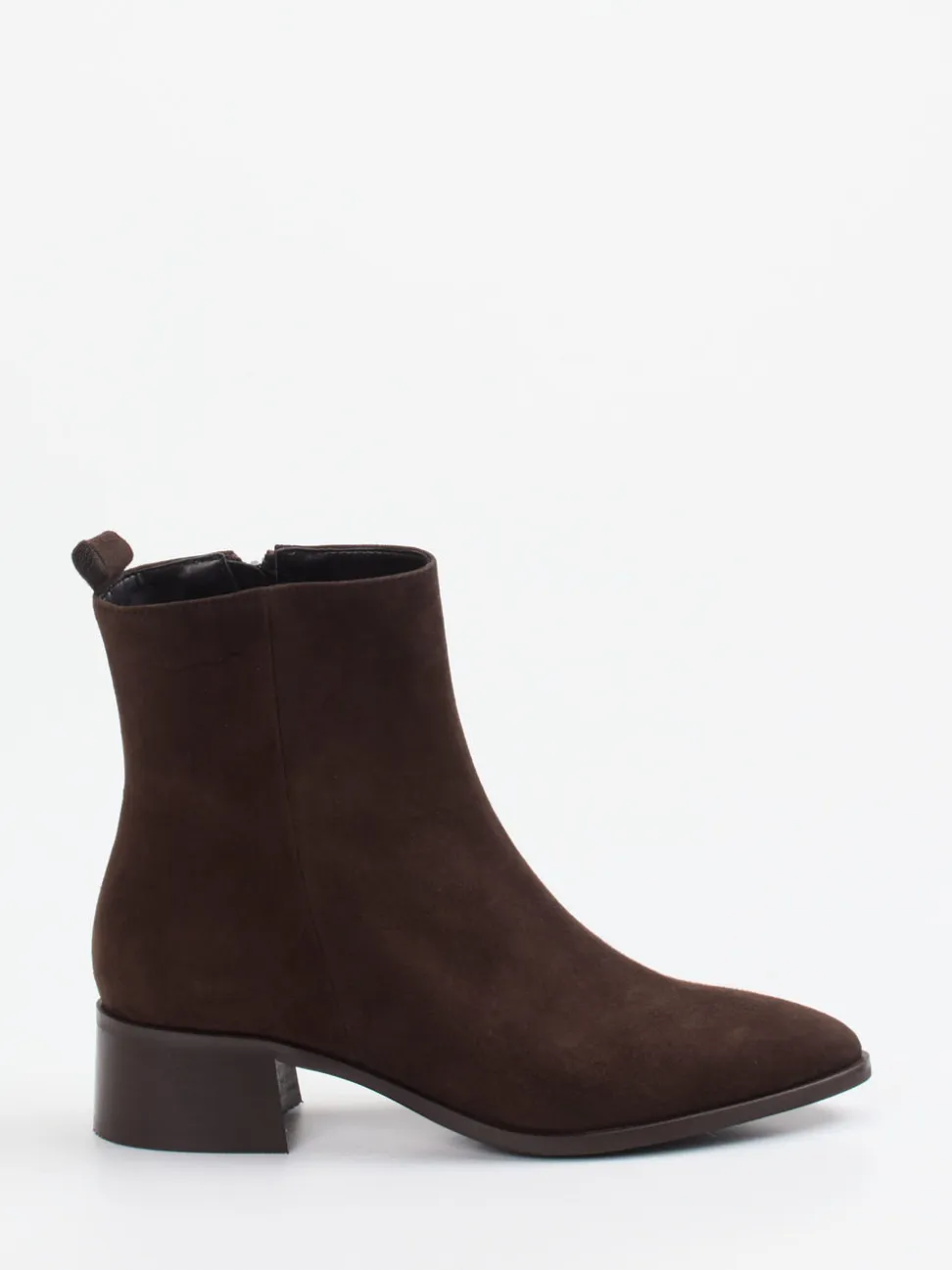 Andrea Puccini – Stiefeletten aus Veloursleder Dunkelbraun