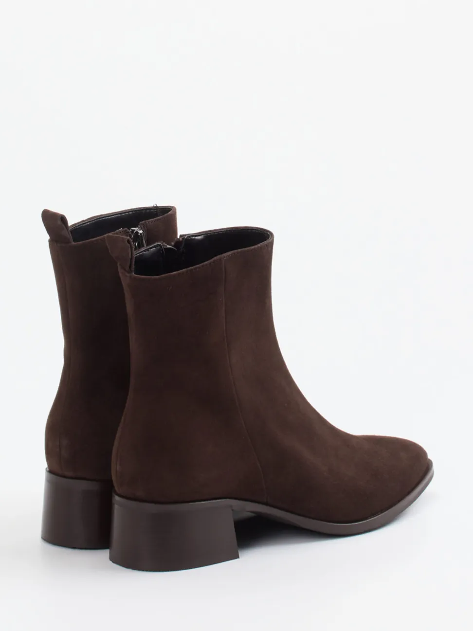 Andrea Puccini – Stiefeletten aus Veloursleder Dunkelbraun