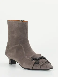 Andrea Puccini – Stiefelette aus Veloursleder taupegrau