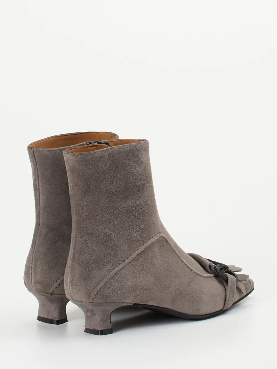 Andrea Puccini – Stiefelette aus Veloursleder taupegrau