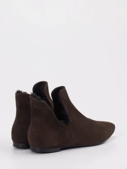 Andrea Puccini – Stiefeletten aus Veloursleder dunkelbraun