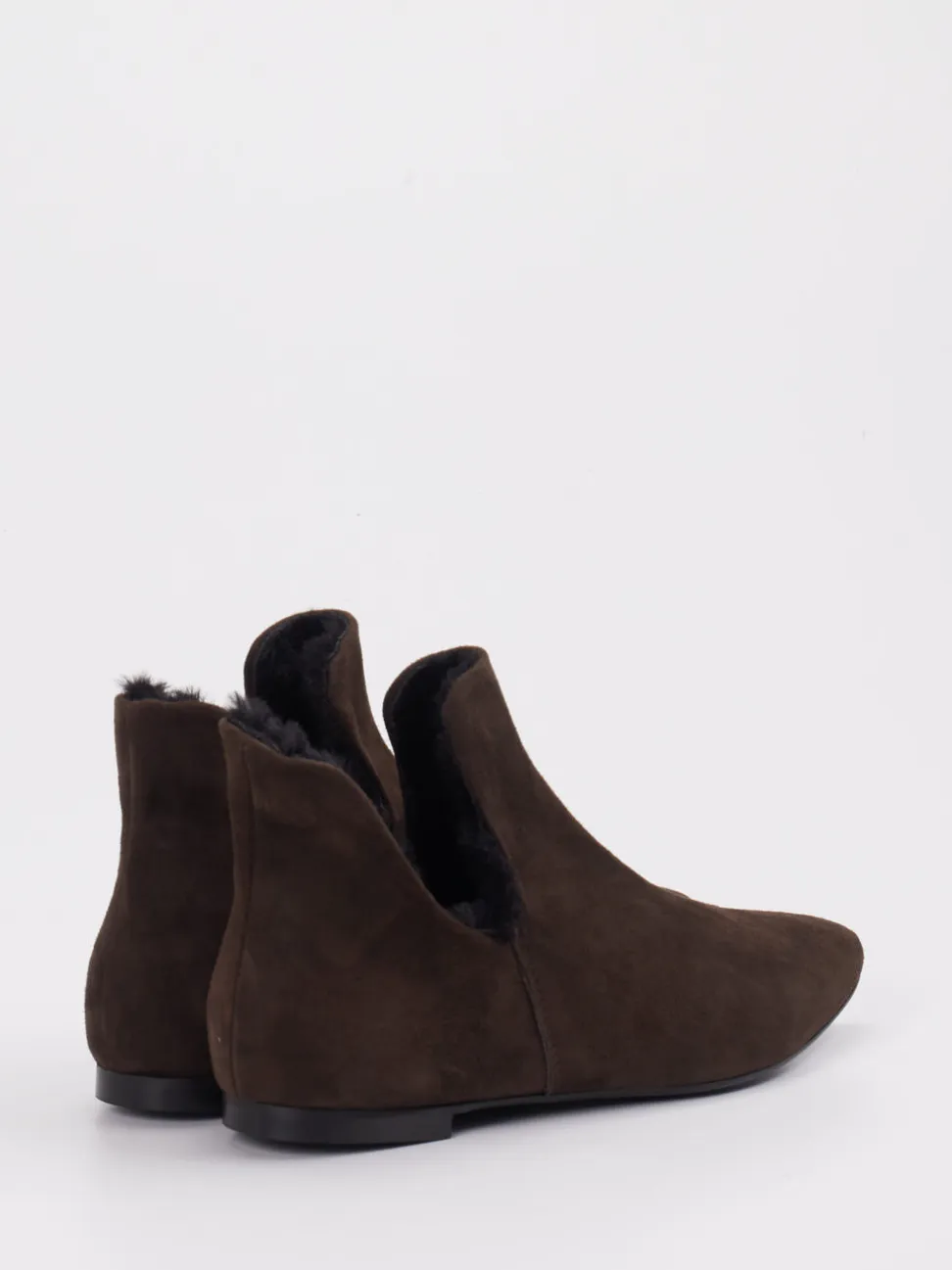 Andrea Puccini – Stiefeletten aus Veloursleder dunkelbraun