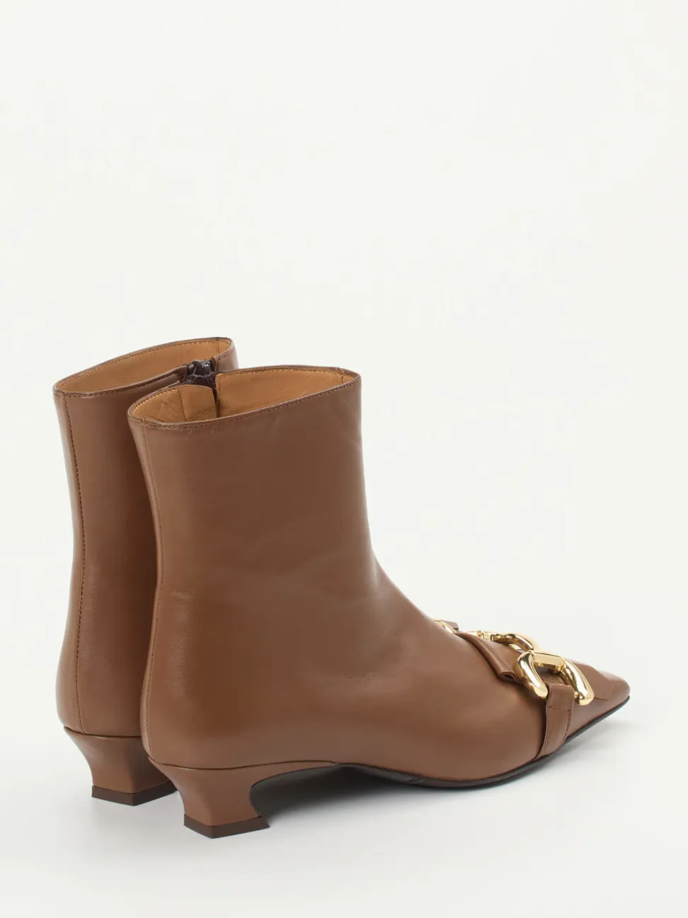 Andrea Puccini – Stiefeletten aus Lammleder kastanienbraun