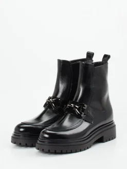 Andrea Puccini – Stiefelette aus Hochglanzleder schwarz