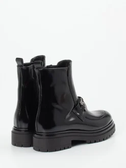 Andrea Puccini – Stiefelette aus Hochglanzleder schwarz