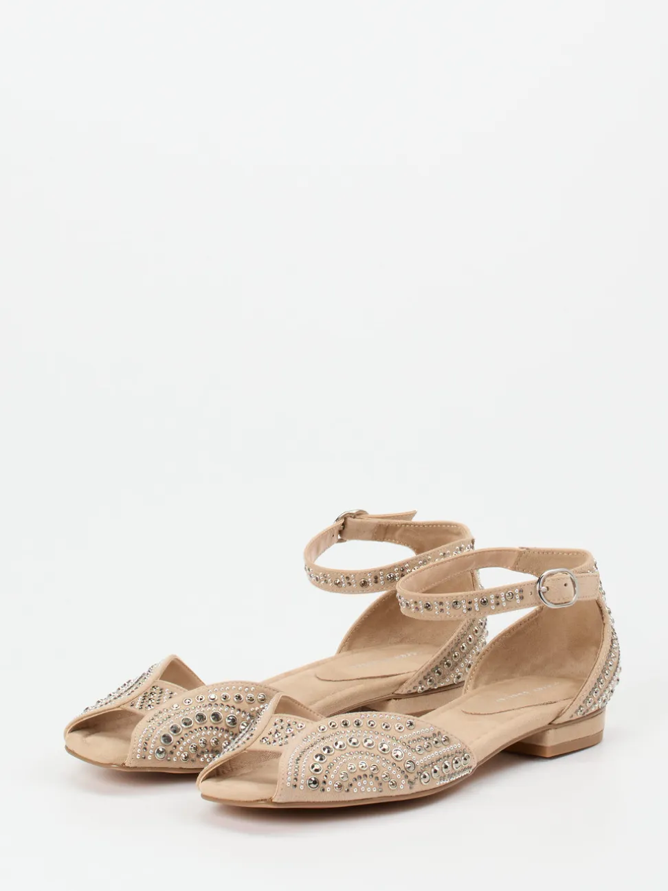 Andrea Puccini – Zehensandalen aus Textil mit Strass
