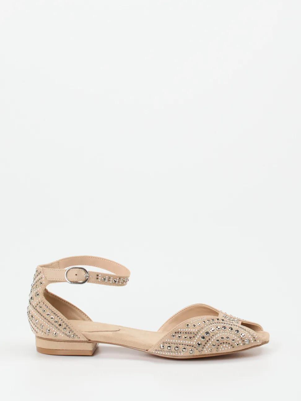 Andrea Puccini – Zehensandalen aus Textil mit Strass