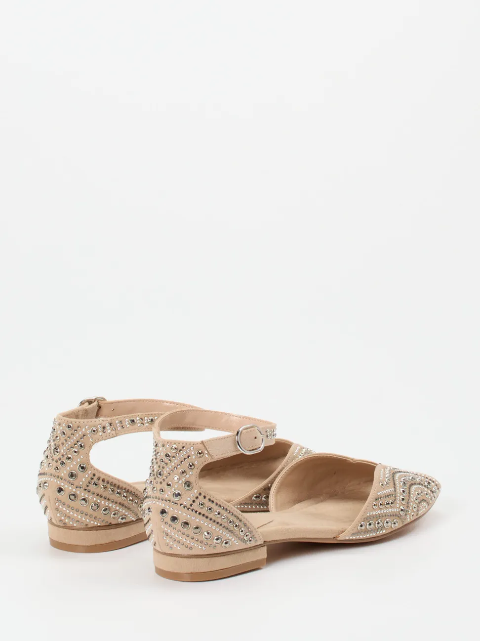 Andrea Puccini – Zehensandalen aus Textil mit Strass