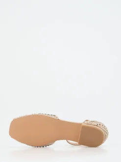 Andrea Puccini – Zehensandalen aus Textil mit Strass