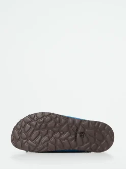 Andrea Puccini – Zweiriemer-Pantolette aus Textil blau