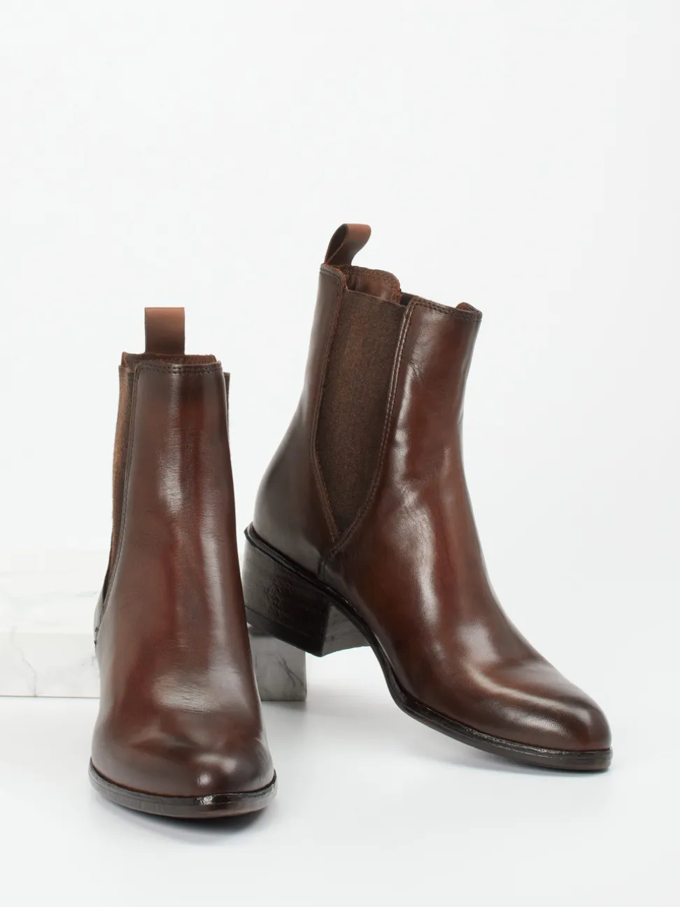Andrea Sabatini – Chelsea-Stiefelette aus Kalbleder Braun