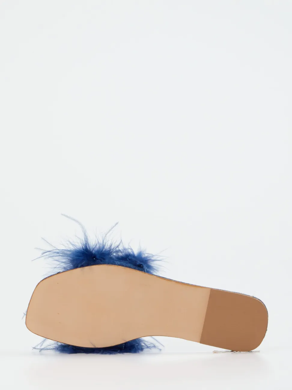 Andrea Sabatini – Damen-Slides aus Fell in Tintenblau