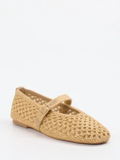Andrea Sabatini – Mary-Janes aus Flechtleder beige