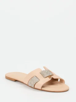 Andrea Sabatini – Pantolette aus Kalbleder Nude-Rosa
