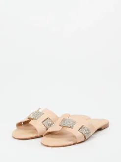 Andrea Sabatini – Pantolette aus Kalbleder Nude-Rosa