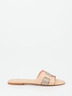 Andrea Sabatini – Pantolette aus Kalbleder Nude-Rosa