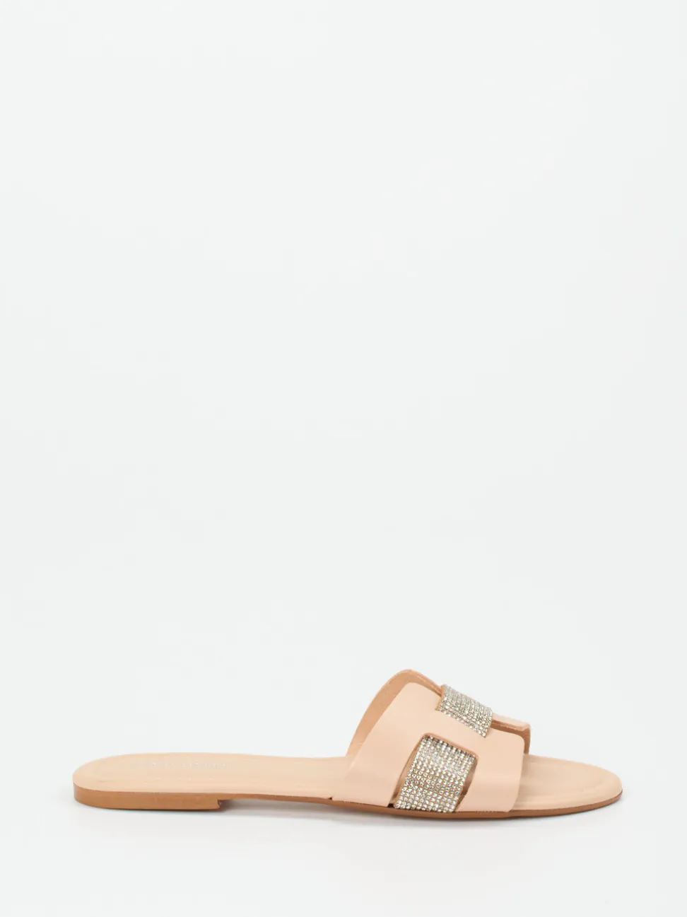 Andrea Sabatini – Pantolette aus Kalbleder Nude-Rosa