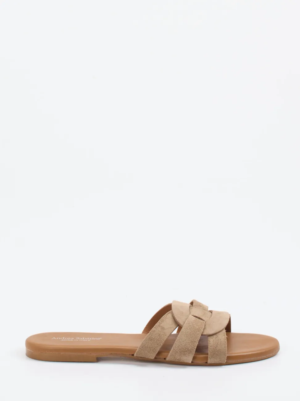 Andrea Sabatini – Pantolette aus Veloursleder Sandbeige