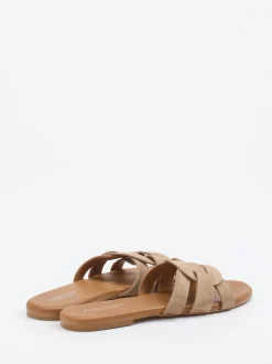 Andrea Sabatini – Pantolette aus Veloursleder Sandbeige