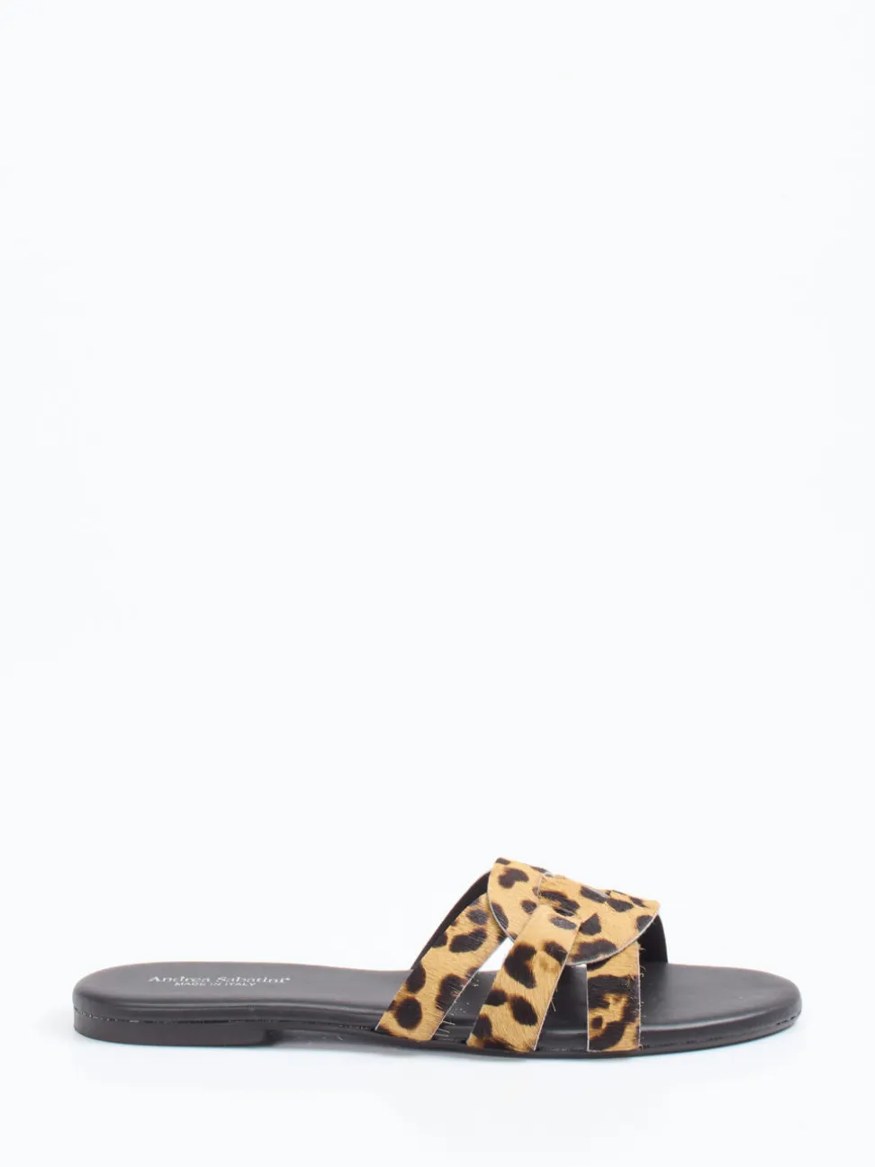 Andrea Sabatini – Pantolette aus Fell mit Leoprint