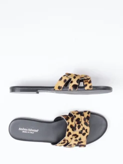 Andrea Sabatini – Pantolette aus Fell mit Leoprint