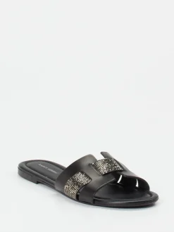 Andrea Sabatini – Pantolette aus Kalbleder mit Strass