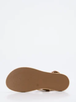 Andrea Sabatini – Plateausandalen aus Kalbleder Gold