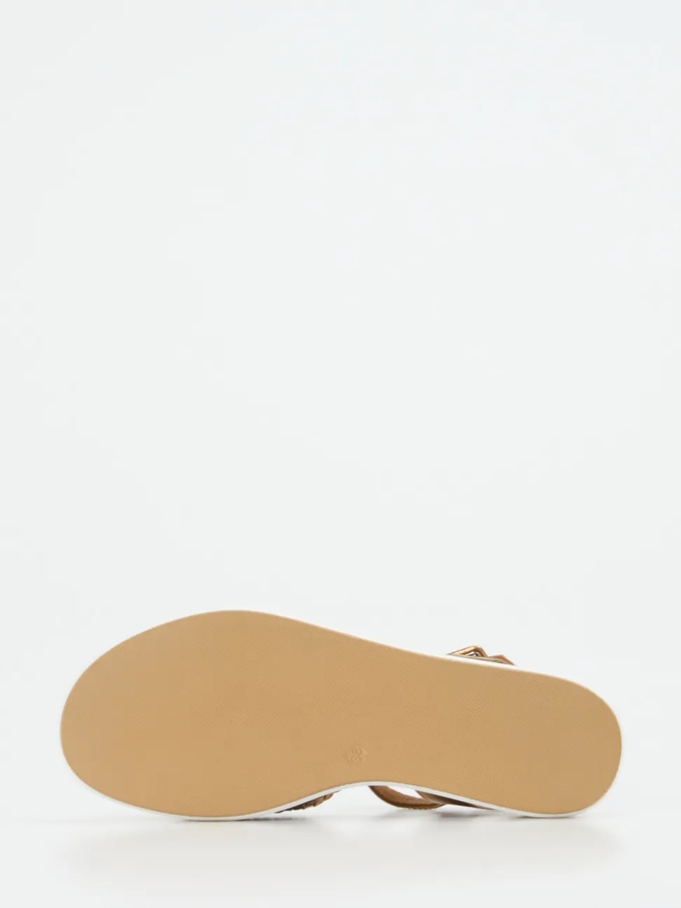 Andrea Sabatini – Plateau-Sandalen aus Flechtleder goldfarben