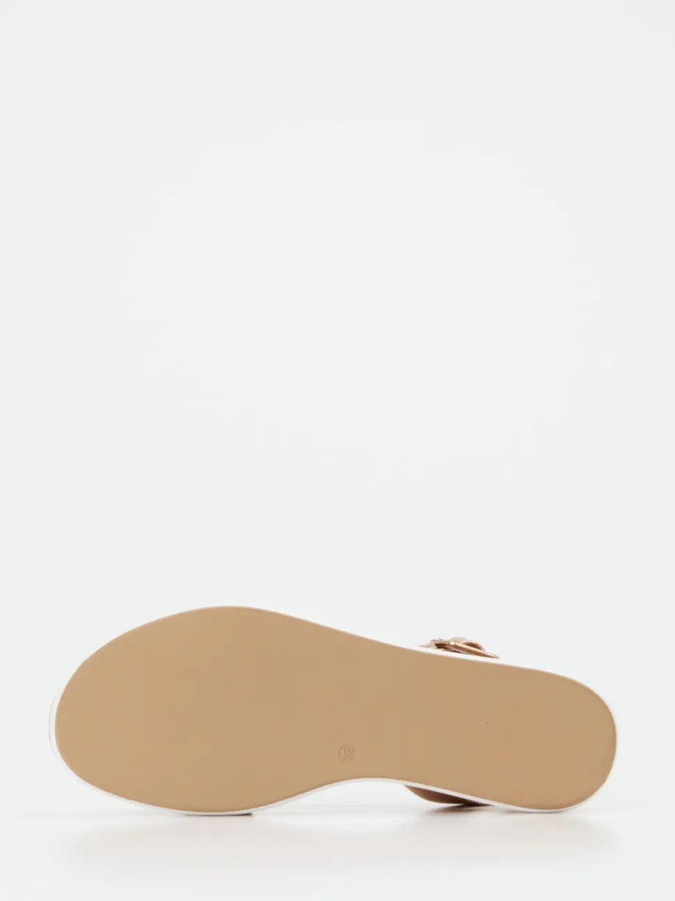 Andrea Sabatini – Plateau-Sandale aus Metallicleder Roségold