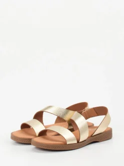 Andrea Sabatini – Riemchensandale aus Metallicleder gold