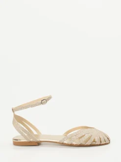 Andrea Sabatini – Riemchensandalen aus Metallicleder gold