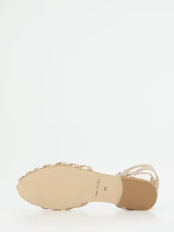 Andrea Sabatini – Riemchensandalen aus Metallicleder gold
