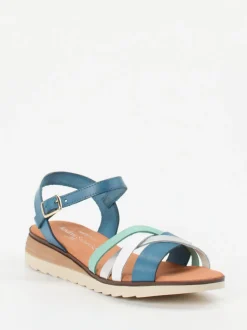 Andrea Sabatini – Riemchensandale aus Glattleder multicolor