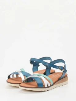 Andrea Sabatini – Riemchensandale aus Glattleder multicolor