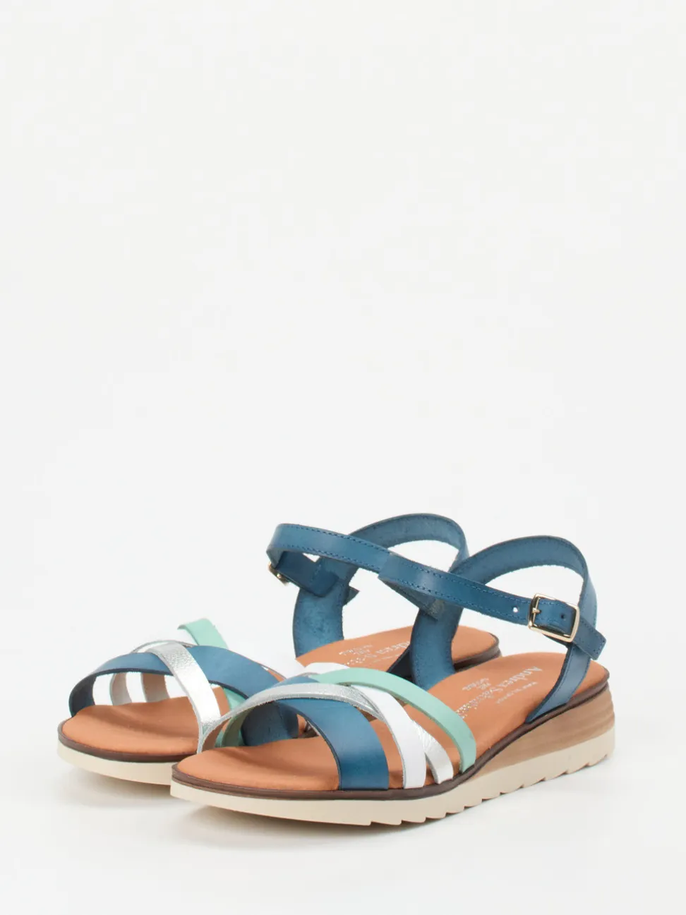Andrea Sabatini – Riemchensandale aus Glattleder multicolor