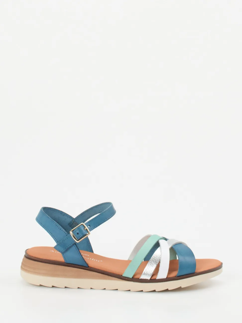 Andrea Sabatini – Riemchensandale aus Glattleder multicolor