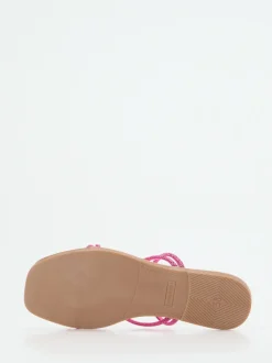 Andrea Sabatini – Zehentrenner aus Metallicleder pink
