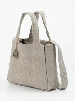 ANOKHI – Shopper aus Textil in Steingrau