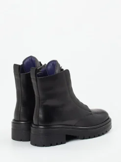 Apepazza – Schnürboots aus Leder Schwarz mit Strass