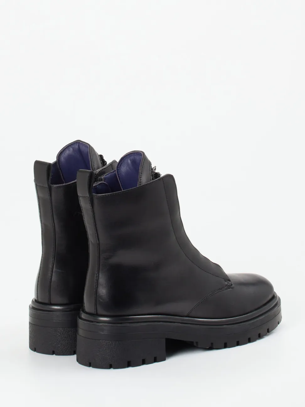 Apepazza – Schnürboots aus Leder Schwarz mit Strass