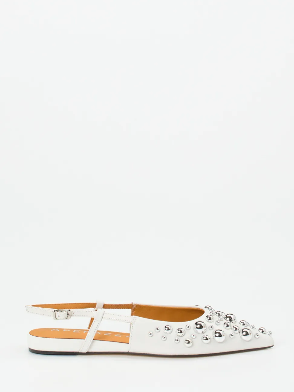 Apepazza – Slingpumps aus Glattleder Weiß
