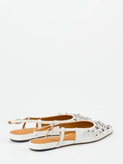 Apepazza – Slingpumps aus Glattleder Weiß