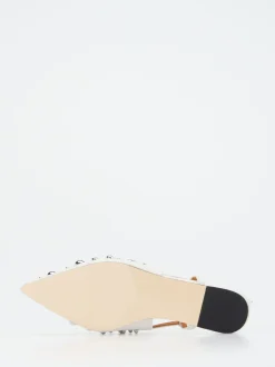 Apepazza – Slingpumps aus Glattleder Weiß